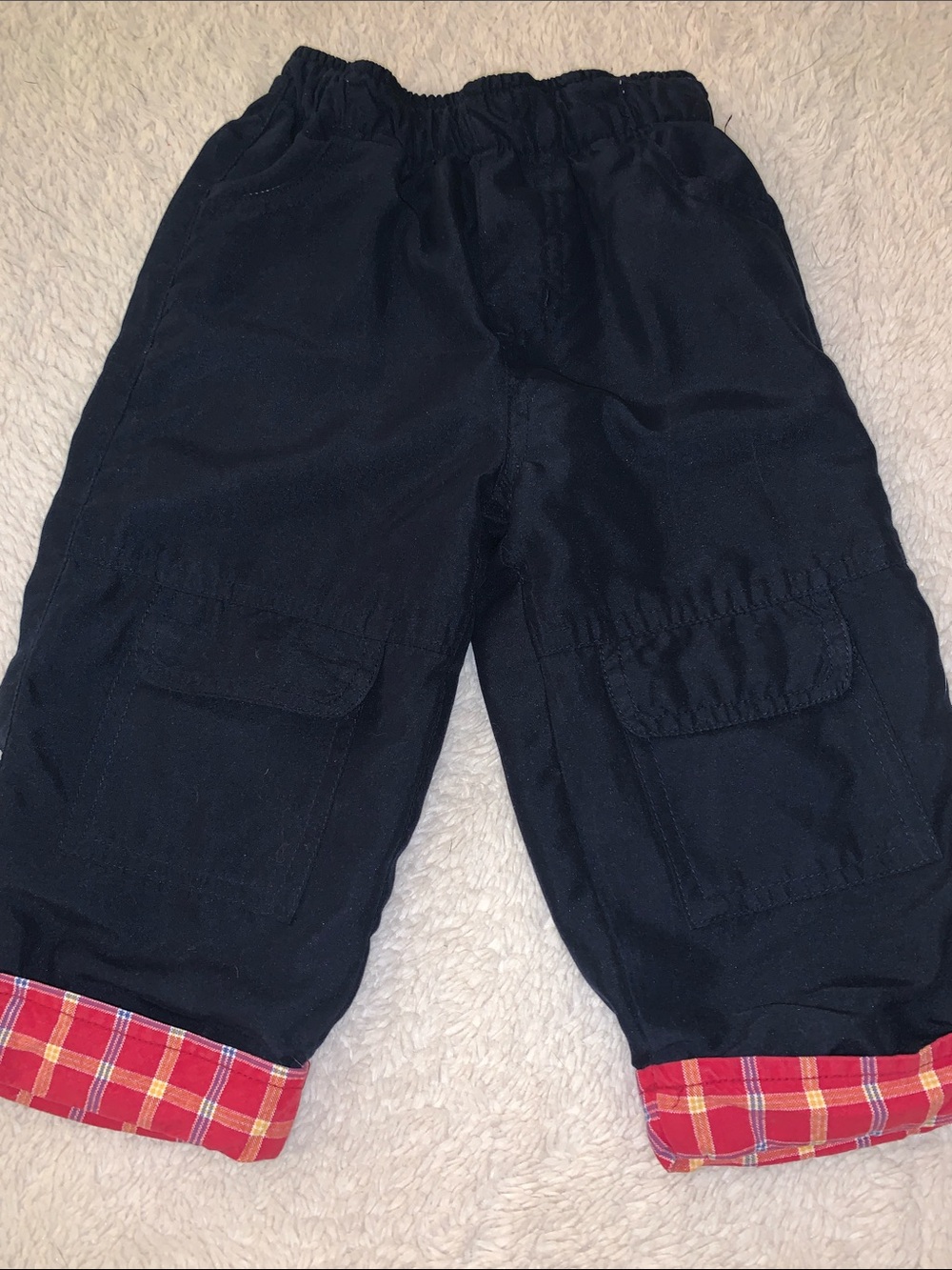 Izod Navy Blue Cargo Pants 12M Elastic Waist